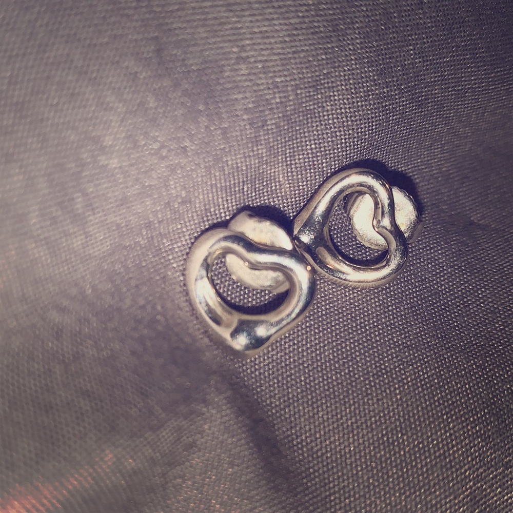 Tiffany & co open heart earrings